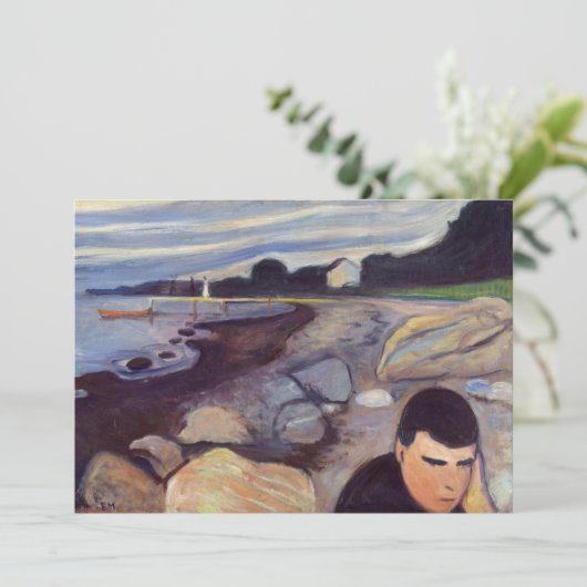 Edvard Munch - Melancholy Einladung (Stehend Vorderseite)