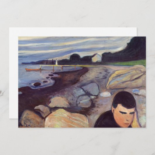 Edvard Munch - Melancholy Einladung (Vorne/Hinten)