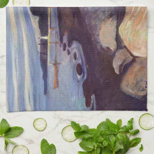 Edvard Munch - Melancholy Geschirrtuch (Gefaltet)