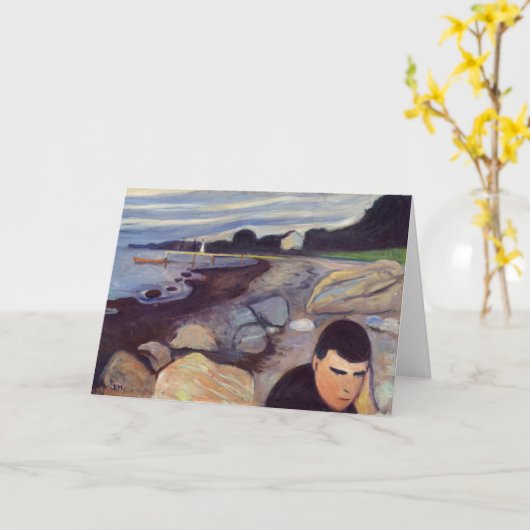 Edvard Munch - Melancholy Karte (Gelbe Blume)