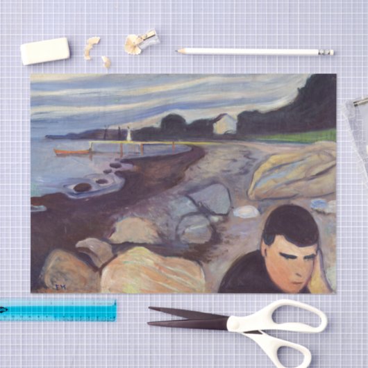 Edvard Munch - Melancholy Seidenpapier (Handwerk)