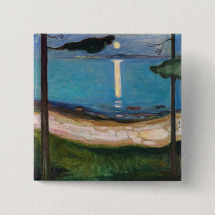 Edvard Munch - Mondlicht Button