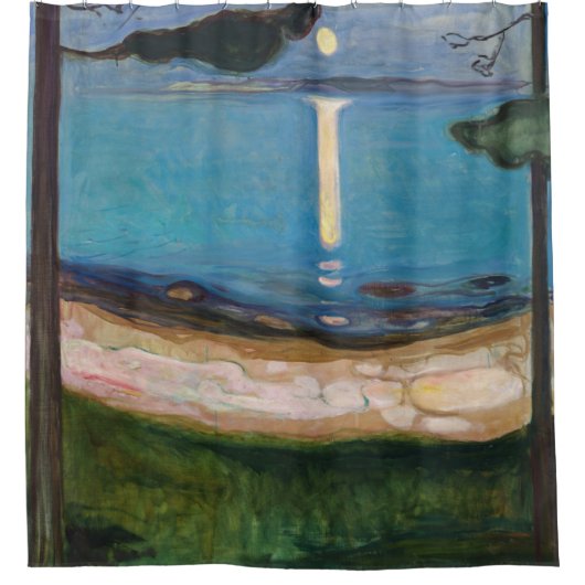 Edvard Munch - Mondlicht Duschvorhang (Vorderseite)