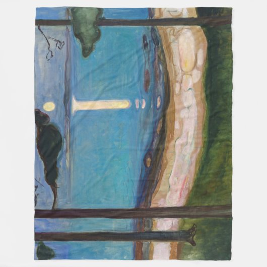 Edvard Munch - Mondlicht Fleecedecke (Vorderseite)