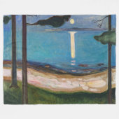 Edvard Munch - Mondlicht Fleecedecke (Vorderseite (Horizontal))
