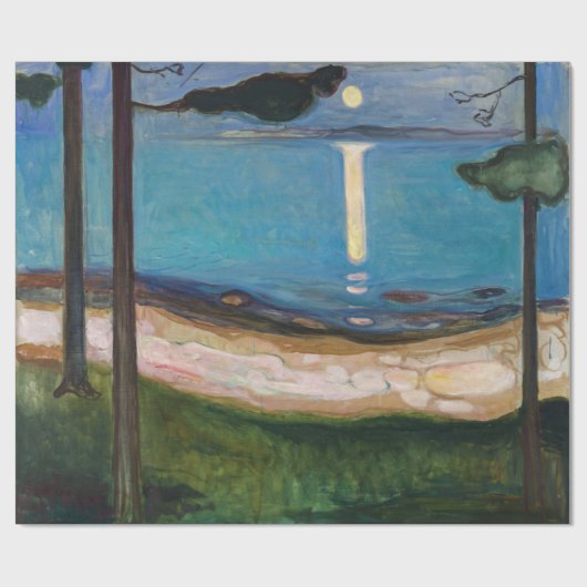 Edvard Munch - Mondlicht Geschenkpapier (Flach)