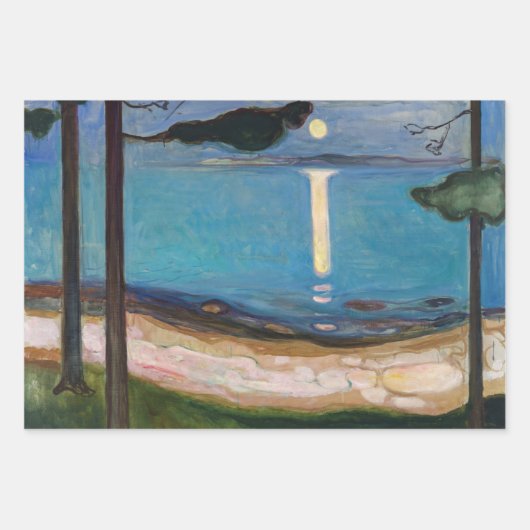 Edvard Munch - Mondlicht Geschenkpapier Set (Vorderseite 3)