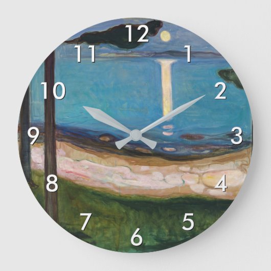 Edvard Munch - Mondlicht Große Wanduhr (Vorderseite)