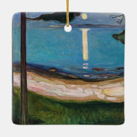 Edvard Munch - Mondlicht Keramikornament (Rückseite)
