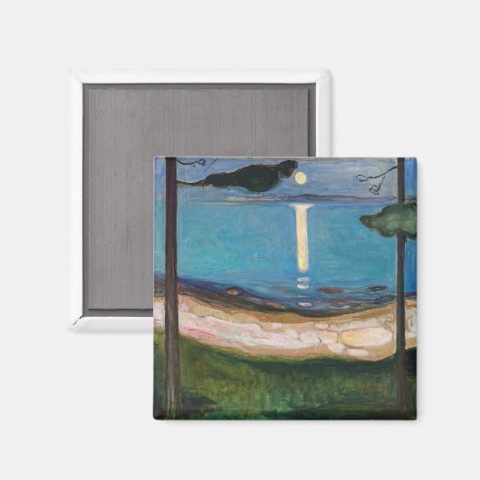 Edvard Munch - Mondlicht Magnet (Vorderseite/Rückseite)