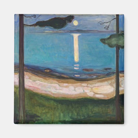 Edvard Munch - Mondlicht Magnet (Vorne)