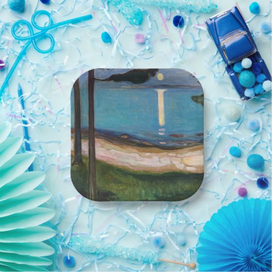 Edvard Munch - Mondlicht Pappteller (Party)