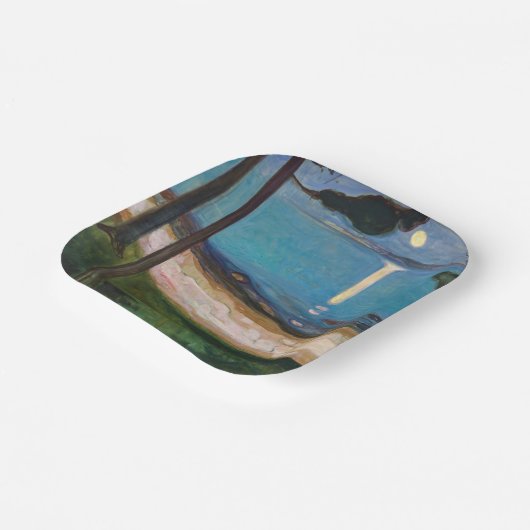 Edvard Munch - Mondlicht Pappteller (Gewinkelt)