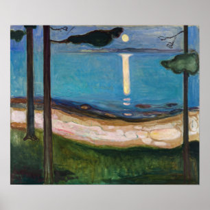 Edvard Munch - Mondlicht Poster