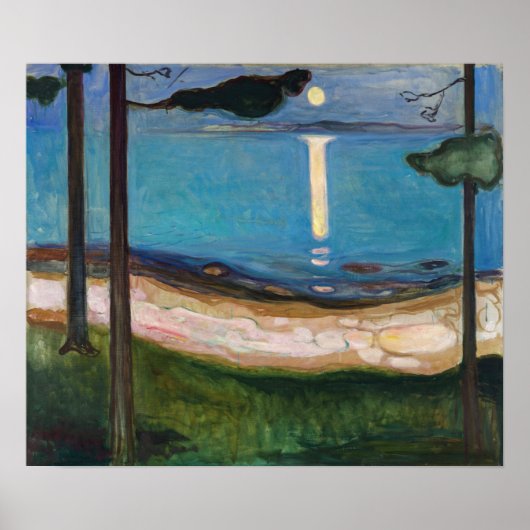Edvard Munch - Mondlicht Poster (Vorne)