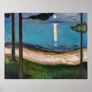 Edvard Munch - Mondlicht Poster