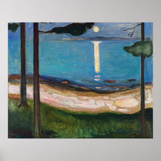 Edvard Munch - Mondlicht Poster (Vorne)
