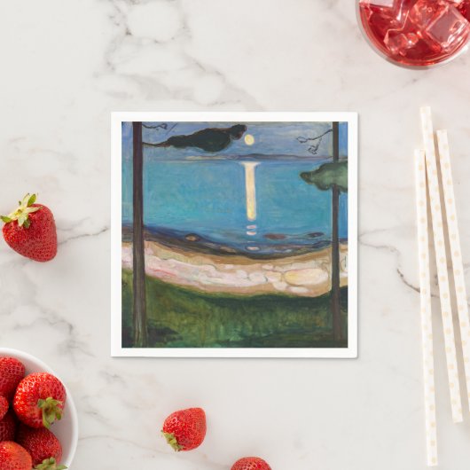 Edvard Munch - Mondlicht Serviette (Beispiel)