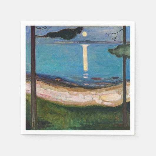 Edvard Munch - Mondlicht Serviette (Vorderseite)
