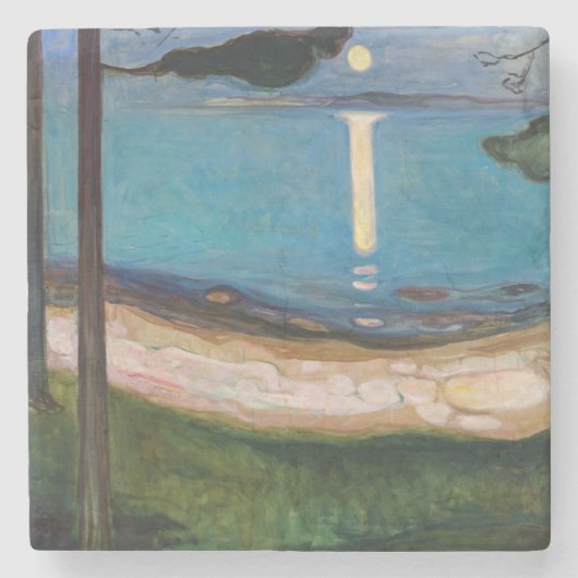 Edvard Munch - Mondlicht Steinuntersetzer (Vorderseite)