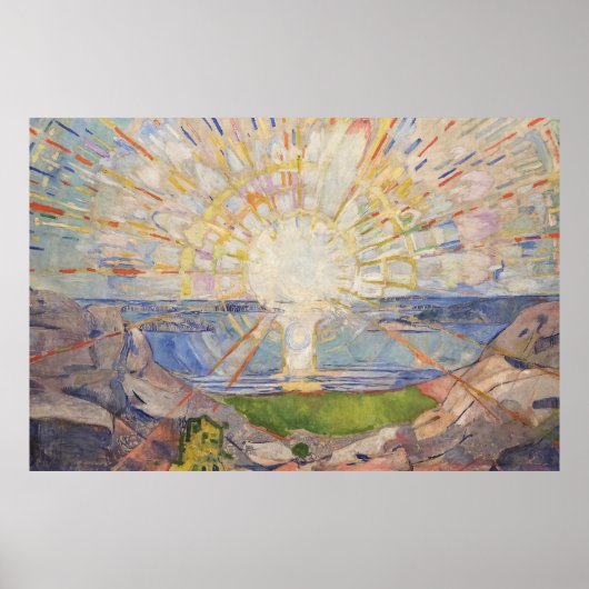 Edvard Munch Mural Painting The Sun (Solen) (1911) Poster (Vorne)