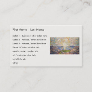 Edvard Munch Mural Painting The Sun (Solen) (1911) Visitenkarte