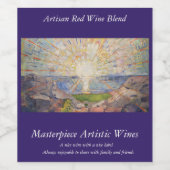 Edvard Munch Mural Painting The Sun (Solen) (1911) Weinetikett (Einzelnes Label)