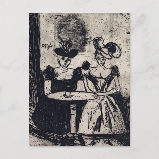 Edvard Munch Night Cafe Postkarte (Vorderseite)