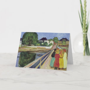 Edvard Munch Painting Girls on the Bridge (c 1902) Karte