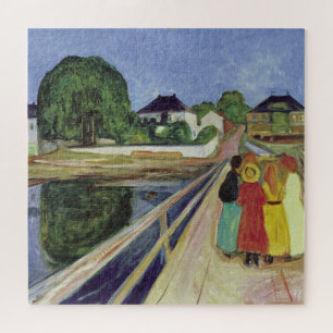Edvard Munch Painting Girls on the Bridge (c 1902) Puzzle