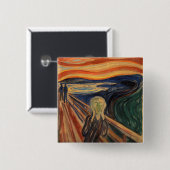 Edvard Munch Painting the Scream (Skrik) 1910 Button (Vorne & Hinten)