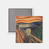 Edvard Munch Painting the Scream (Skrik) 1910 Magnet (Vorderseite/Rückseite)
