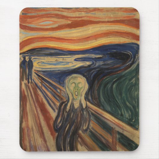 Edvard Munch Painting the Scream (Skrik) 1910 Mousepad (Vorne)