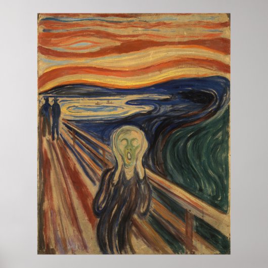 Edvard Munch Painting the Scream (Skrik) 1910 Poster (Vorne)