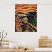 Edvard Munch Painting the Scream (Skrik) 1910 Poster (Küche)