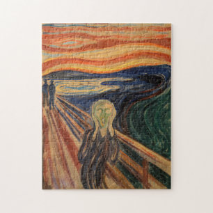 Edvard Munch Painting the Scream (Skrik) 1910 Puzzle
