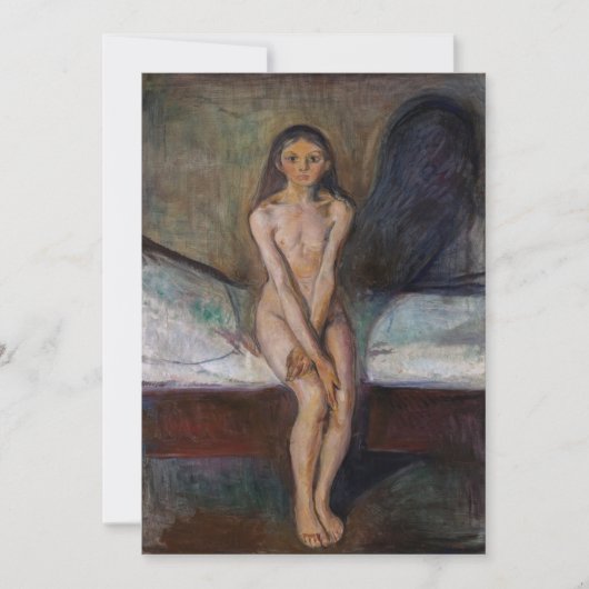 Edvard Munch - Pubertät Dankeskarte (Vorderseite)
