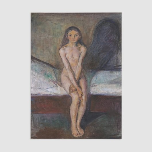 Edvard Munch - Puberty Seidenpapier