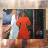 Edvard Munch - rot und weiß Fensteraufkleber (Blatt 2)