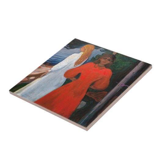 Edvard Munch - rot und weiß Fliese (Seite)