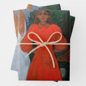Edvard Munch - rot und weiß Geschenkpapier Set (Beispiel)