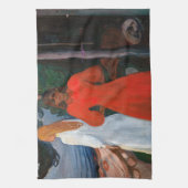 Edvard Munch - rot und weiß Geschirrtuch (Vertikal)