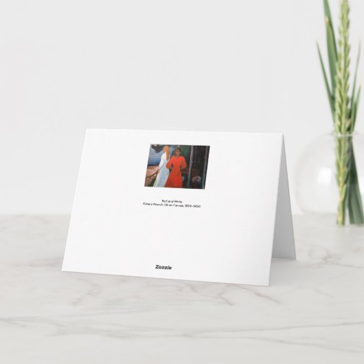 Edvard Munch - rot und weiß Karte (Rückseite)