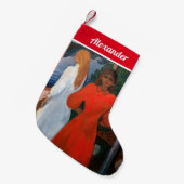 Edvard Munch - rot und weiß Kleiner Weihnachtsstrumpf (Vorderansicht (hängend))