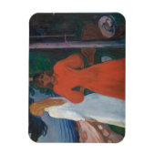 Edvard Munch - rot und weiß Magnet (Vertikal)