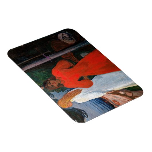 Edvard Munch - rot und weiß Magnet (Rechte Seite)