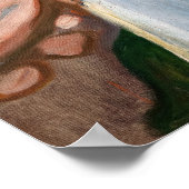 Edvard Munch - rot und weiß Poster (Ecke)