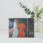 Edvard Munch - rot und weiß Postkarte (Stehend Vorderseite)