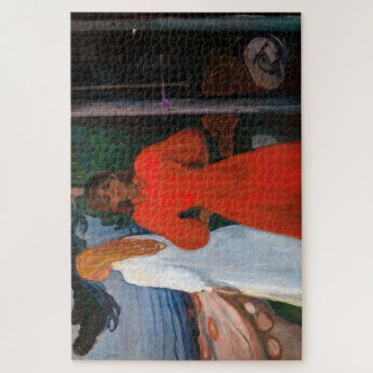 Edvard Munch - rot und weiß Puzzle (Vertikal)
