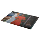 Edvard Munch - rot und weiß Schneidebrett (Ecke)